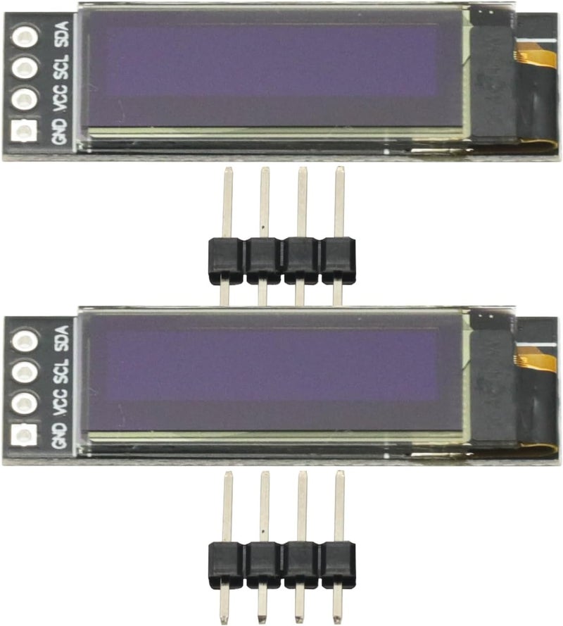 GODIYMODULES 2Pcs 0.91 Inch OLED Screen 128x32 IIC I2C Screen White LCD OLED Display DIY SSD1306 OLED Display Module DC 3.3V 5V for Arduino Display PIC AVR STM32 - Image 2